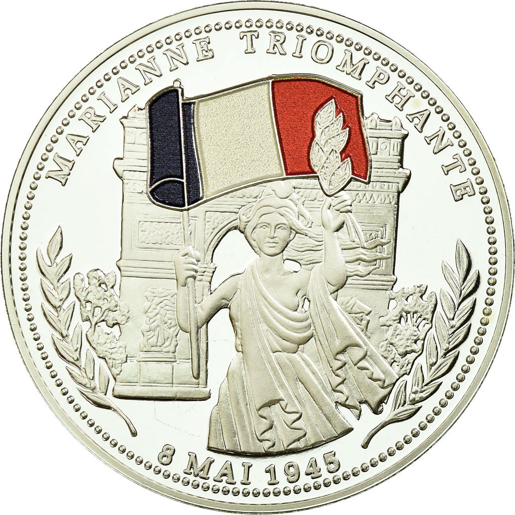 France, Medal, Seconde Guerre Mondiale, Marianne Triomphante, MS(65-70), Silver