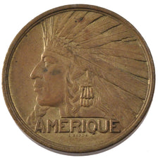 France, Colonial Exhibition, Token, 1931, AU(55-58), Copper, 19.91