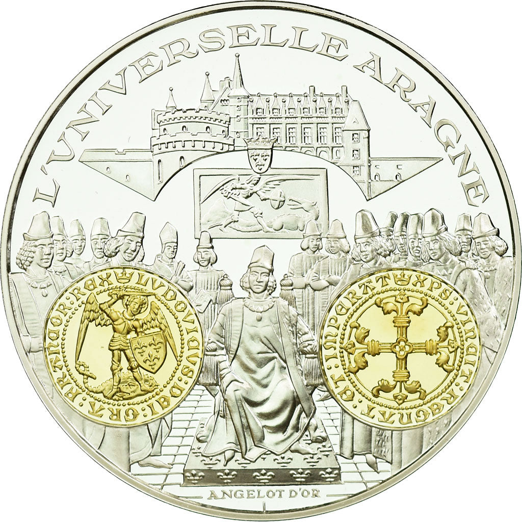 France, Medal, Histoire Monétaire, Angelot d'Or, MS(65-70), Silver