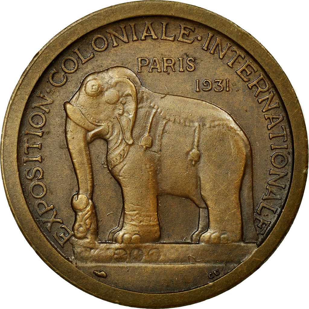 France, Token, Colonial Exhibition, 1931, AU(55-58), Copper