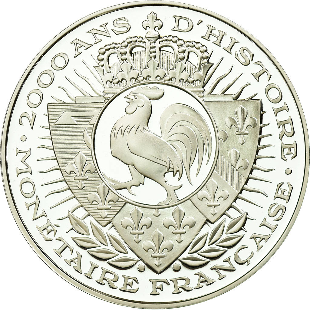 France, Medal, Reproduction, Franc Henri IV, MS(65-70), Silver