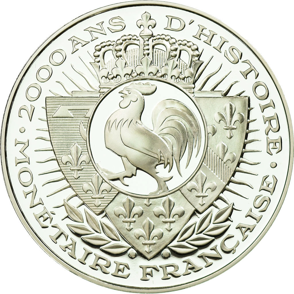 France, Medal, Histoire Monétaire, Denier Parisis, Louis VII, MS(65-70), Silver