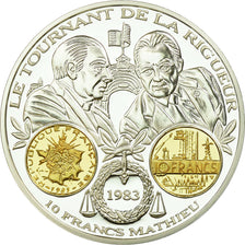 France, Medal, Histoire Monétaire, 10 Francs Mathieu, MS(65-70), Silver