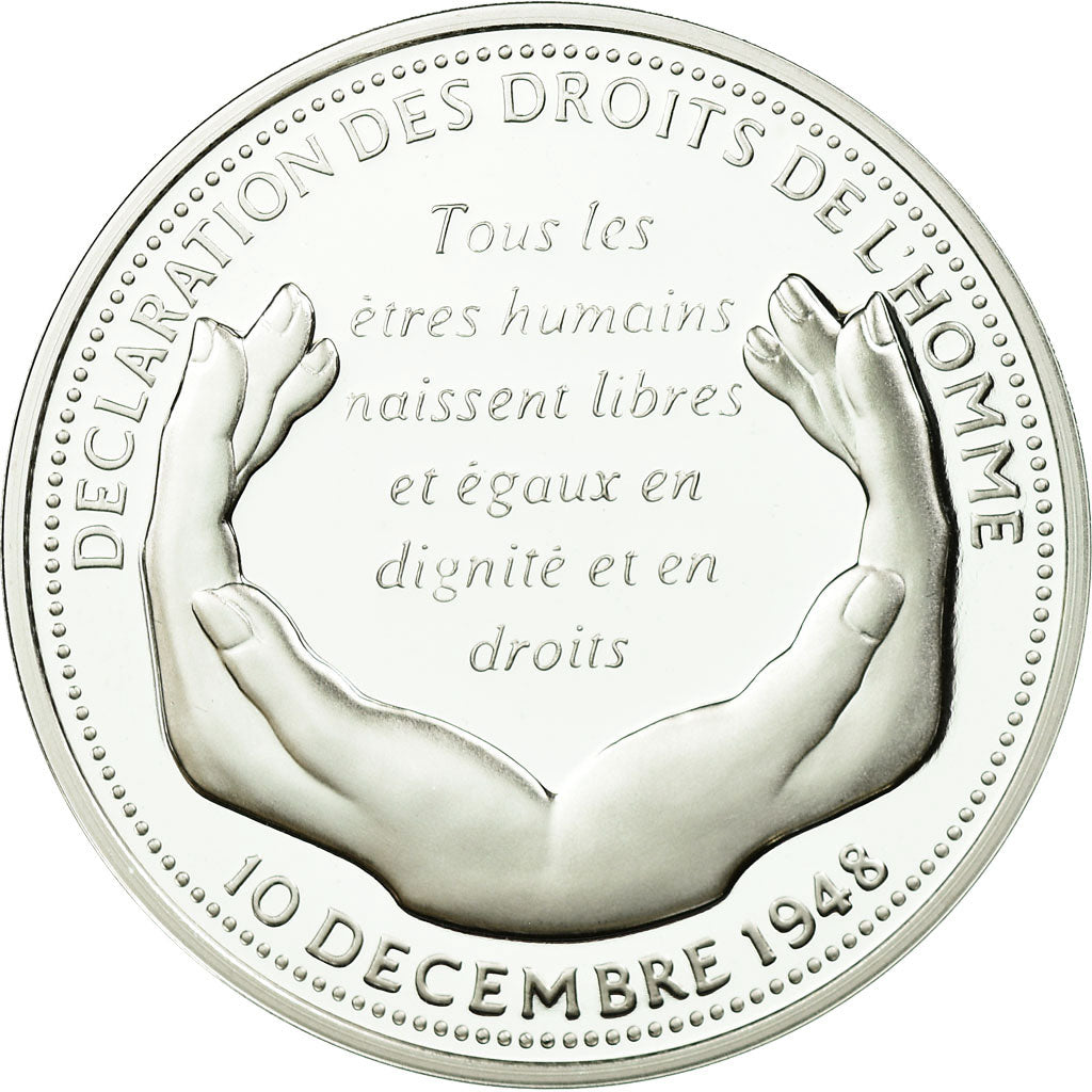 France, Medal, Déclaration des Droits de l'Homme, MS(65-70), Silver