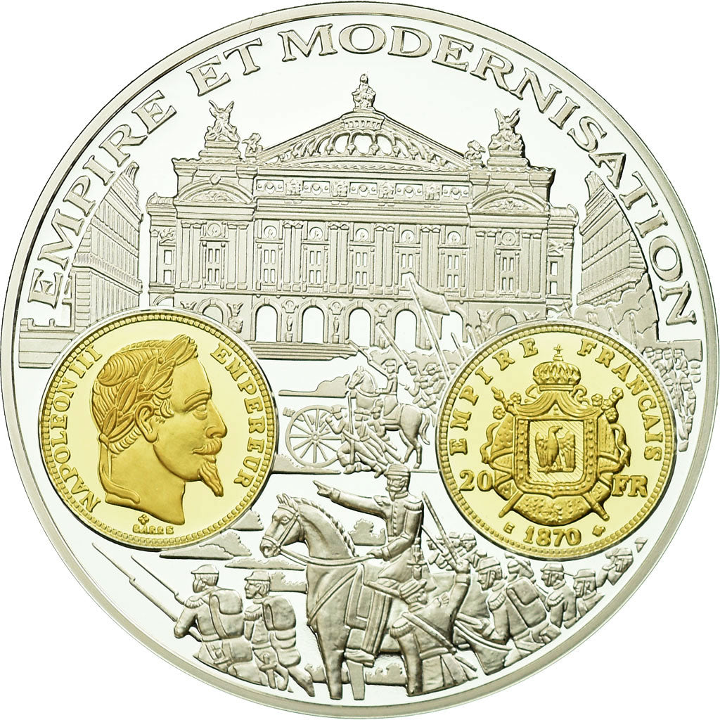France, Medal, Histoire Monétaire, Napoléon III, Empire, MS(65-70), Silver