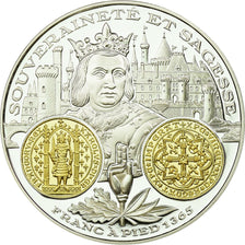 France, Medal, Histoire Monétaire, Franc à Pied, Charles V, MS(65-70), Silver