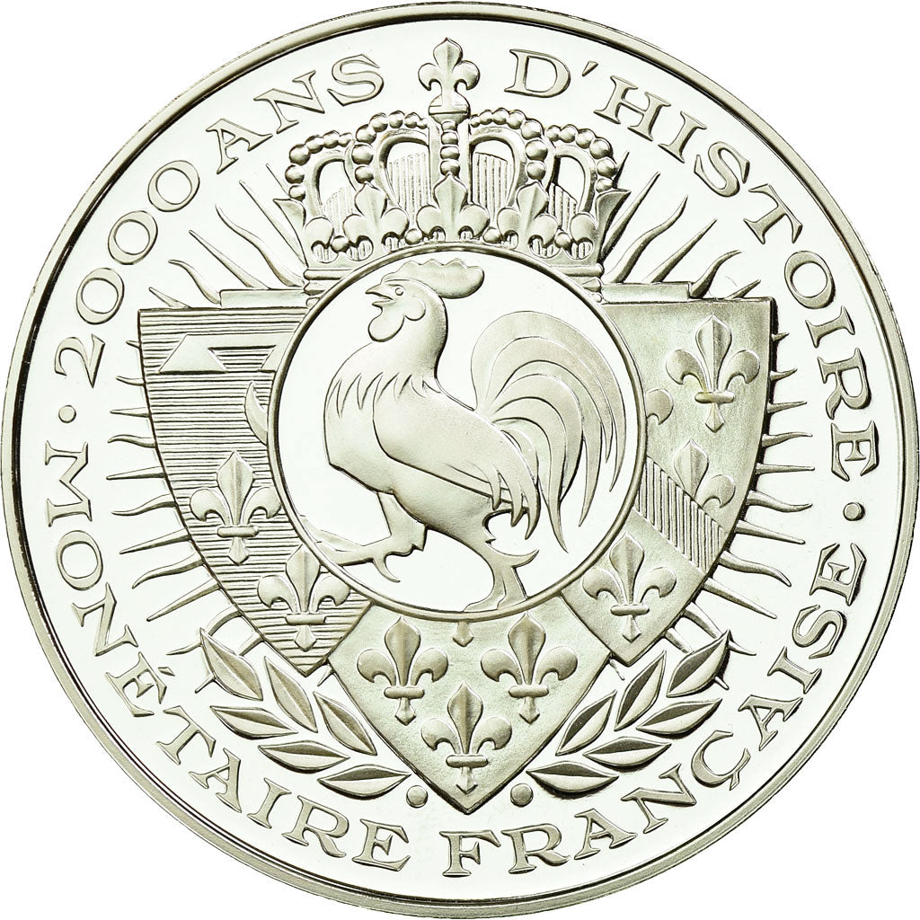 France, Medal, Histoire Monétaire, Franc à Pied, Charles V, MS(65-70), Silver