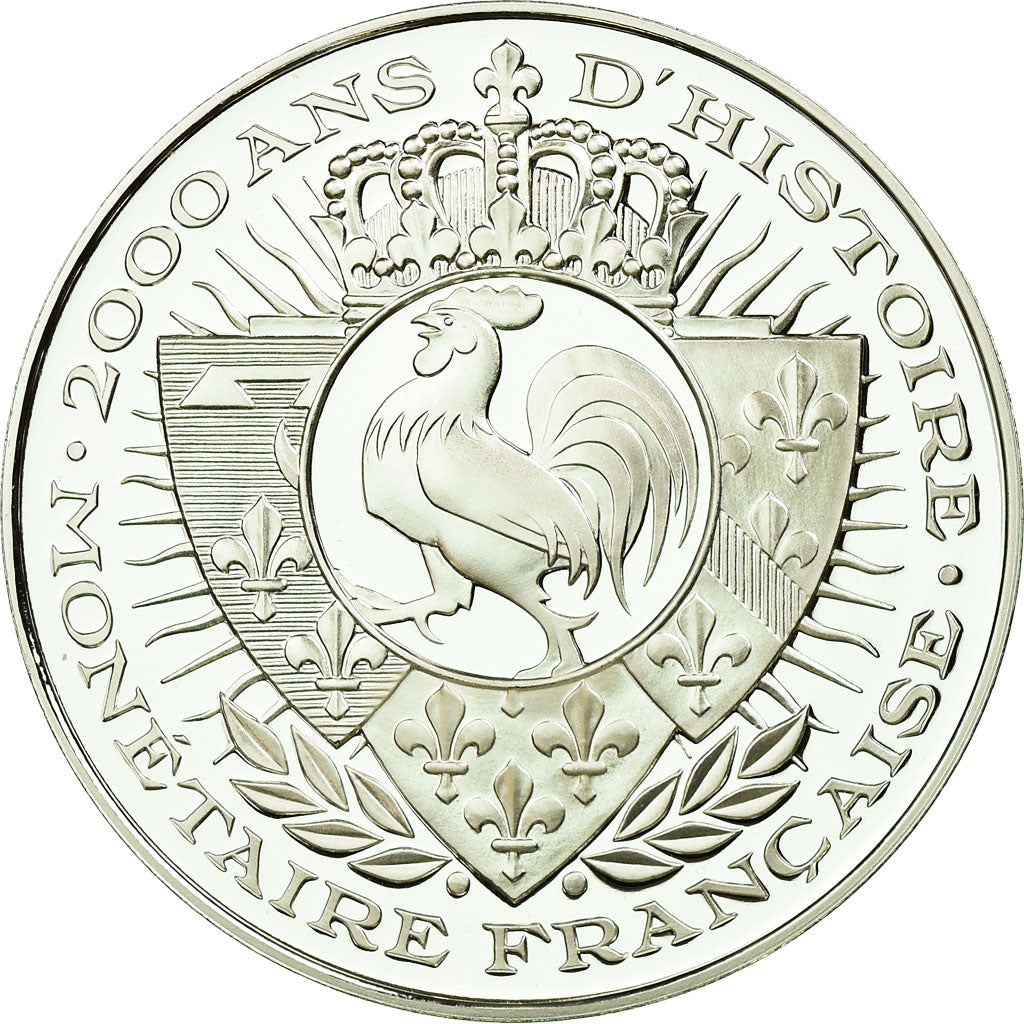 France, Medal, Histoire Monétaire, Naissance des Carolingiens, MS(65-70)