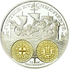 France, Medal, Histoire Monétaire, Gros Tournois, MS(65-70), Silver