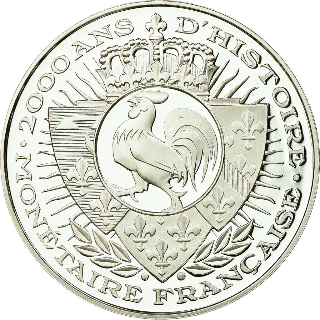 France, Medal, Histoire Monétaire, Denier de Chinon, MS(65-70), Silver