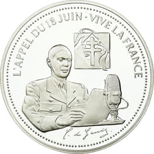 Francia, medaglia, De Gaulle, l'Appel du 18 juin, FDC, Argento