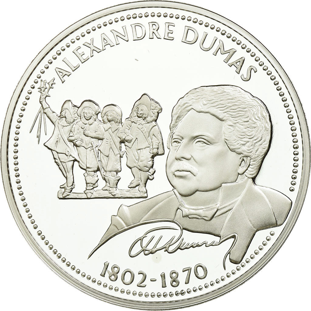 France, Medal, littérature, Alexandre Dumas, MS(65-70), Silver