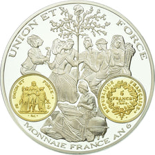 France, Medal, Histoire Monétaire, 5 Francs Union et Force, MS(65-70), Silver