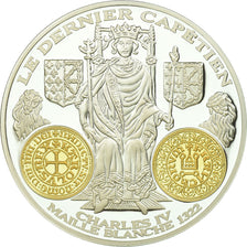 France, Medal, Histoire Monétaire, Charles IV, Maille Blanche, MS(65-70)