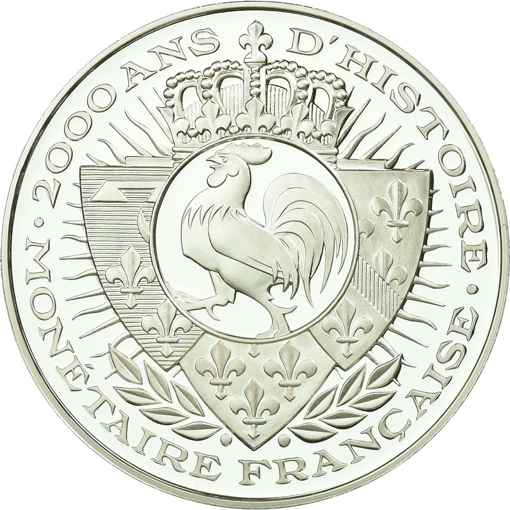 France, Medal, Histoire Monétaire, Charles IV, Maille Blanche, MS(65-70)