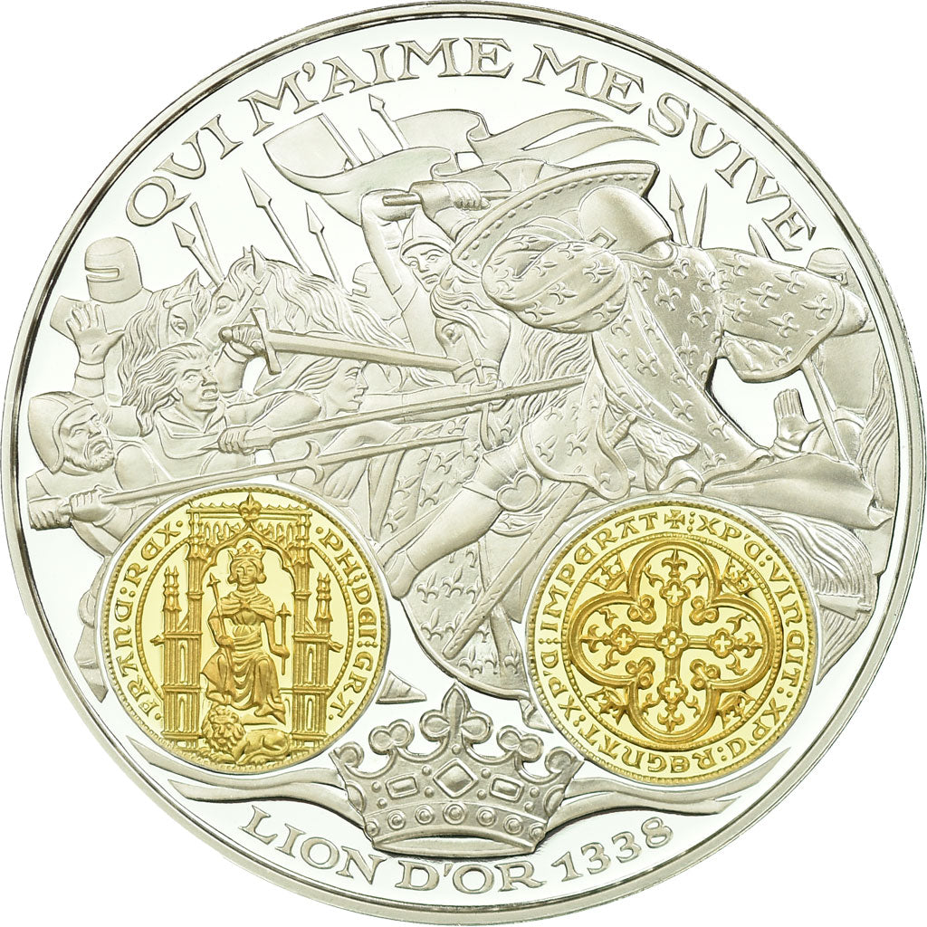 France, Medal, Histoire Monétaire, Lion d'Or, MS(65-70), Silver