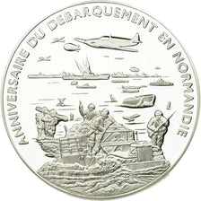 France, Medal, Anniversaire du Débarquement de Normandie, MS(65-70), Silver