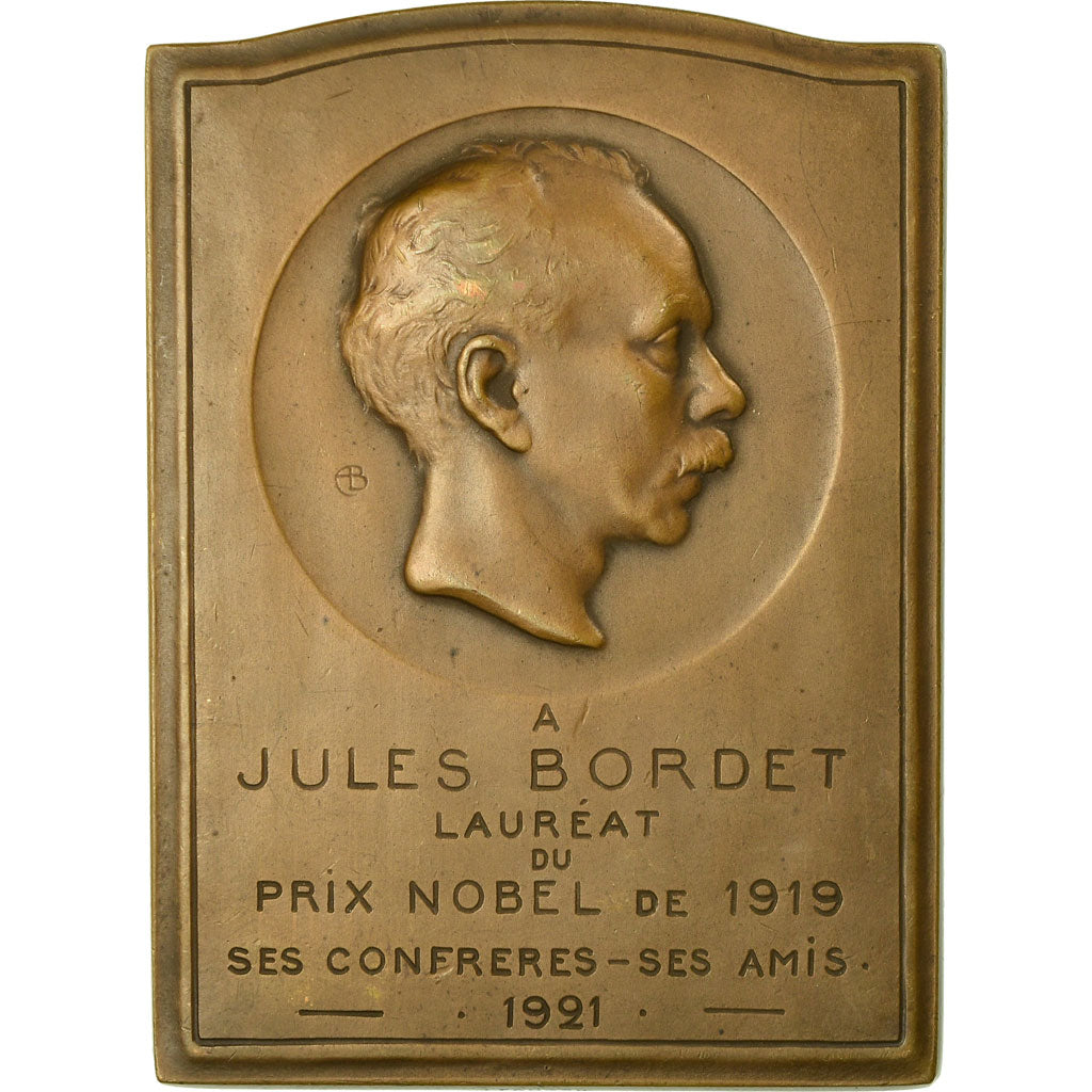 Belgique, Médaille, Médecine, Jules Bordet, Prix Nobel, 1921, Bonnetain, SUP+
