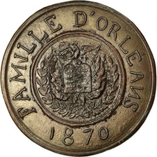 Frankreich, Medaille, Révolution, Famille d'Orléans, 1870, VZ, Bronzed Tin