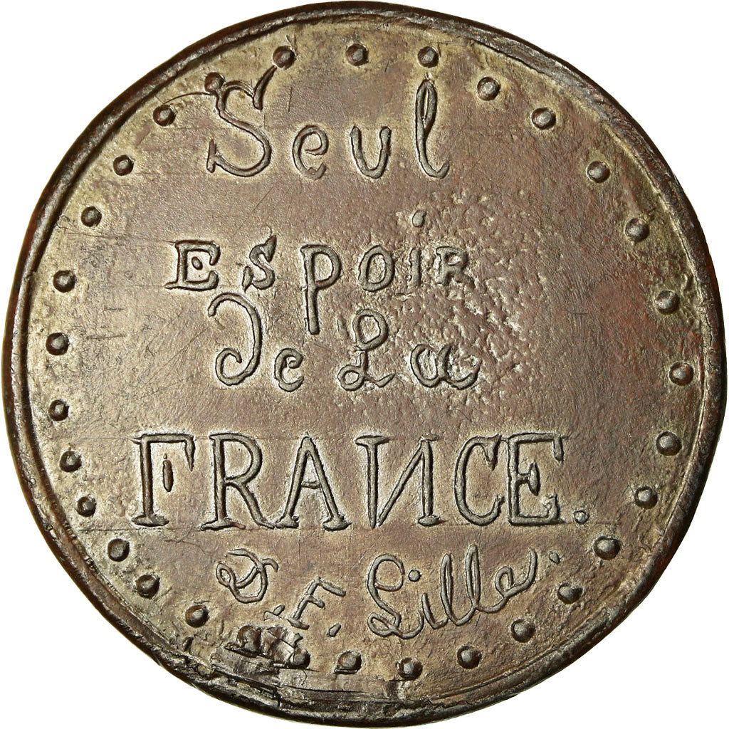 Francja, Medal, Révolution, Famille d'Orléans, 1870, AU(55-58), Cyna