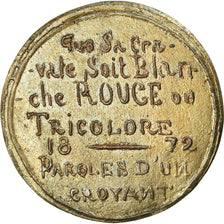France, Medal, Révolution, Paroles d'un Croyant, 1872, AU(50-53), Tin