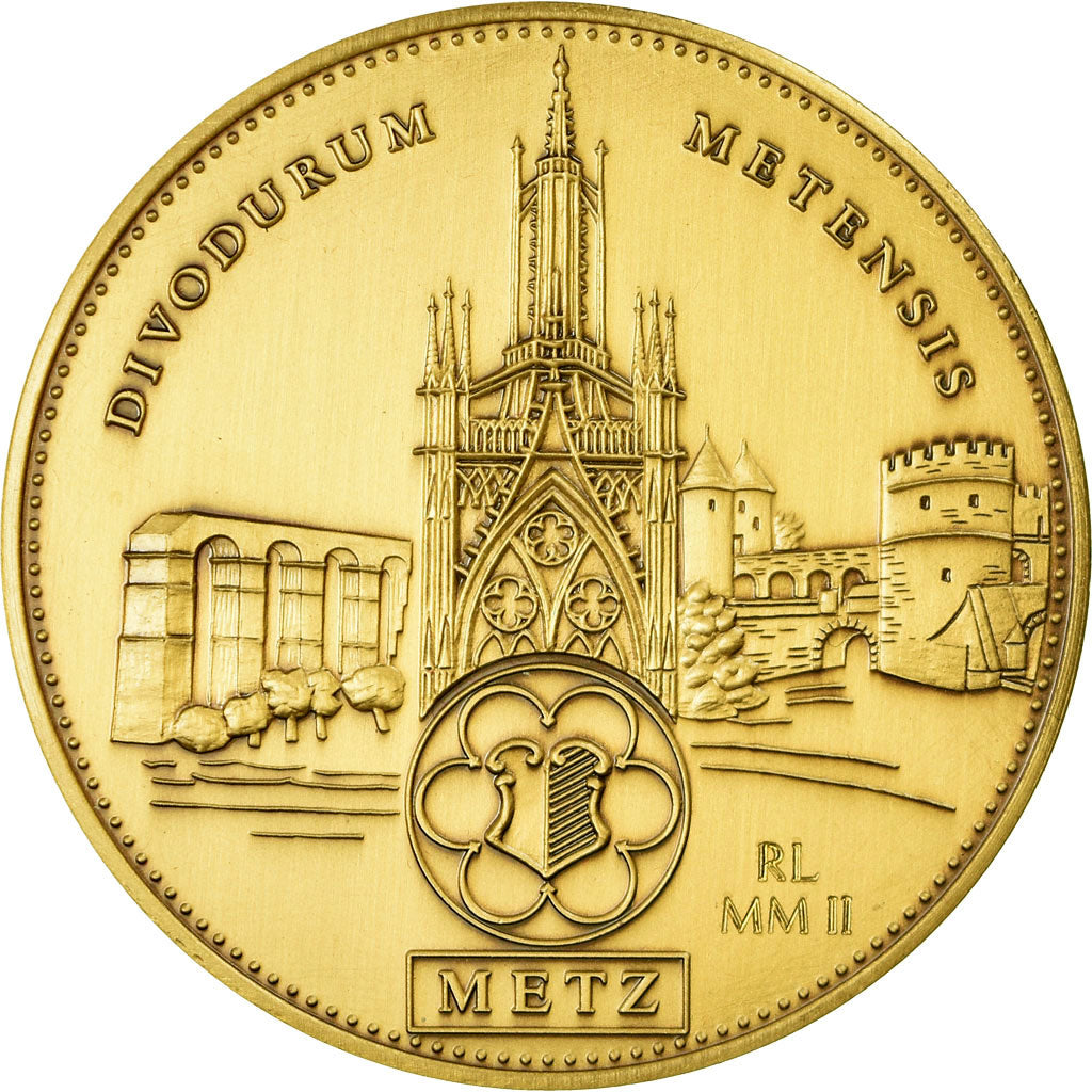 Frankreich, Medaille, Ville de Metz, 2002, UNZ+, Gilt Bronze