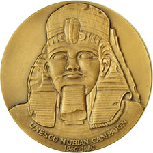 França, Medal, Unesco, Campagne Nubienne, Egypte, Maignien, MS(64), Bronze