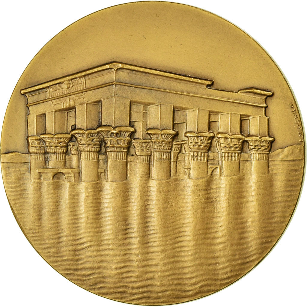 França, Medal, Unesco, Campagne Nubienne, Egypte, Maignien, MS(64), Bronze