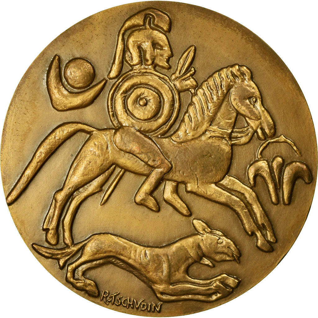 France, Medal, Unesco, Sauvegarde des Monuments de Carthage, Tschudin