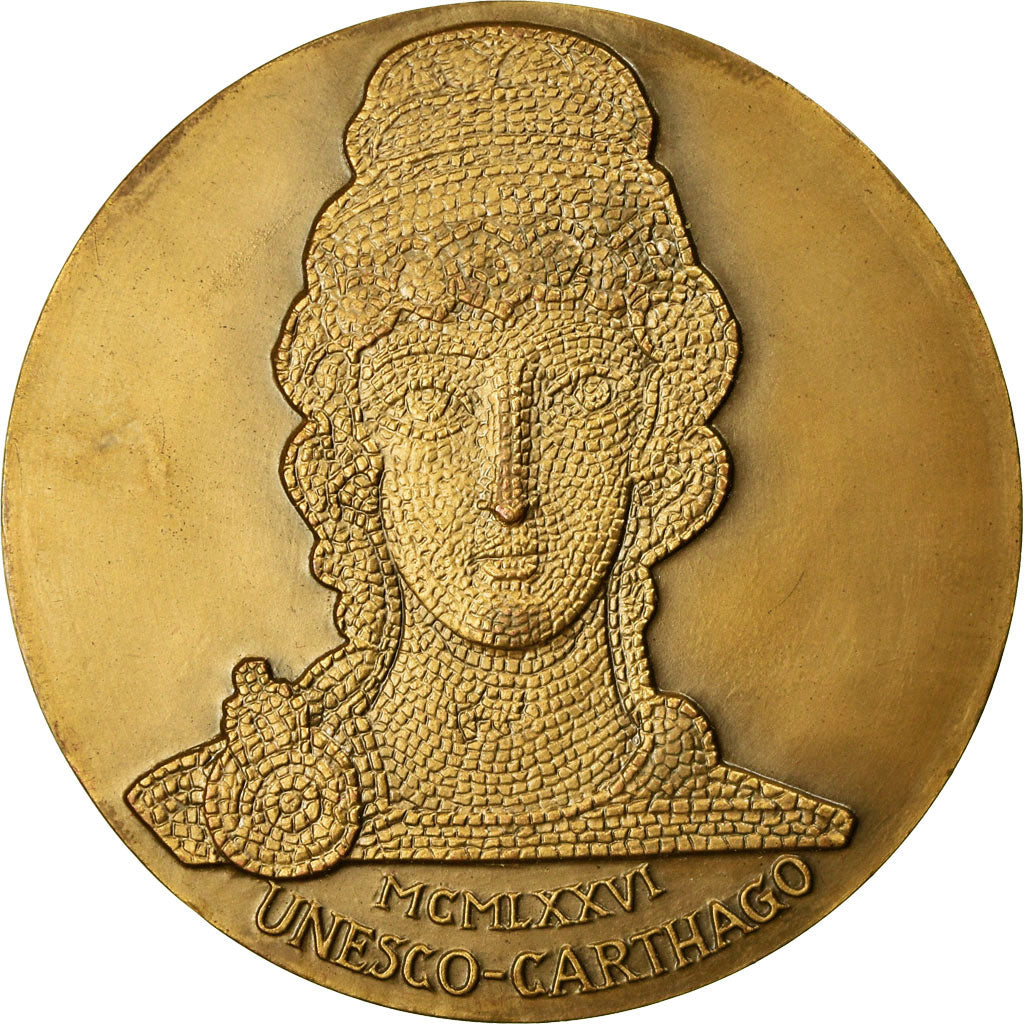 France, Medal, Unesco, Sauvegarde des Monuments de Carthage, Tschudin