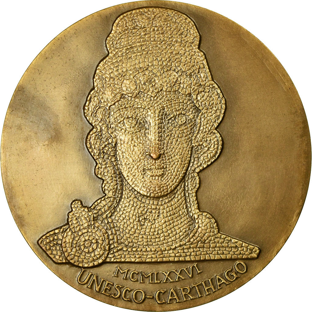 France, Medal, Unesco, Sauvegarde des Monuments de Carthage, Tschudin
