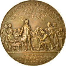 Frankrijk, Medaille, Compagnie des Mines d'Anzin, 1907, Theunissen, PR, Bronze