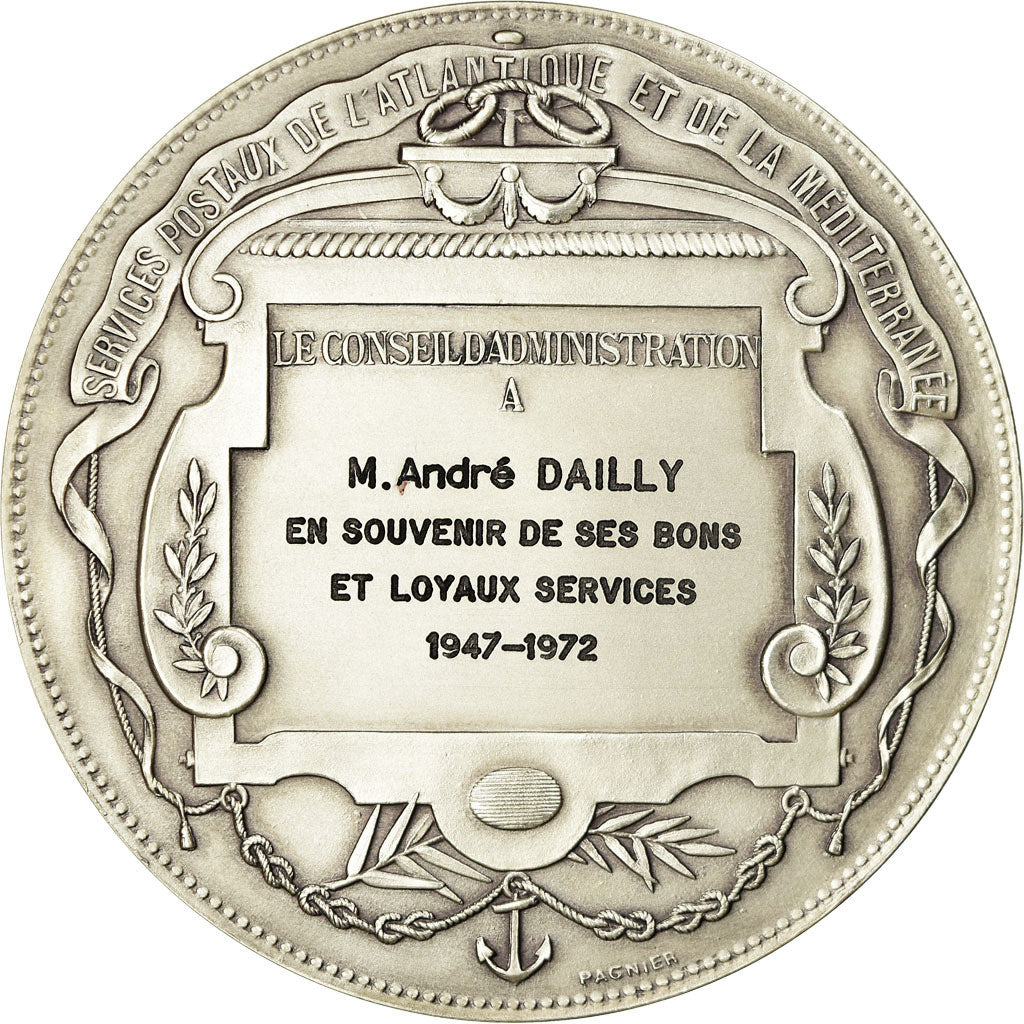 France, Medal, Compagnie Générale Transatlantique, Services Postaux, Shipping