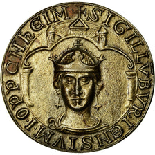 Alemania, medalla, Reproduction Sceau Médiéval, History, MBC+, Bronce