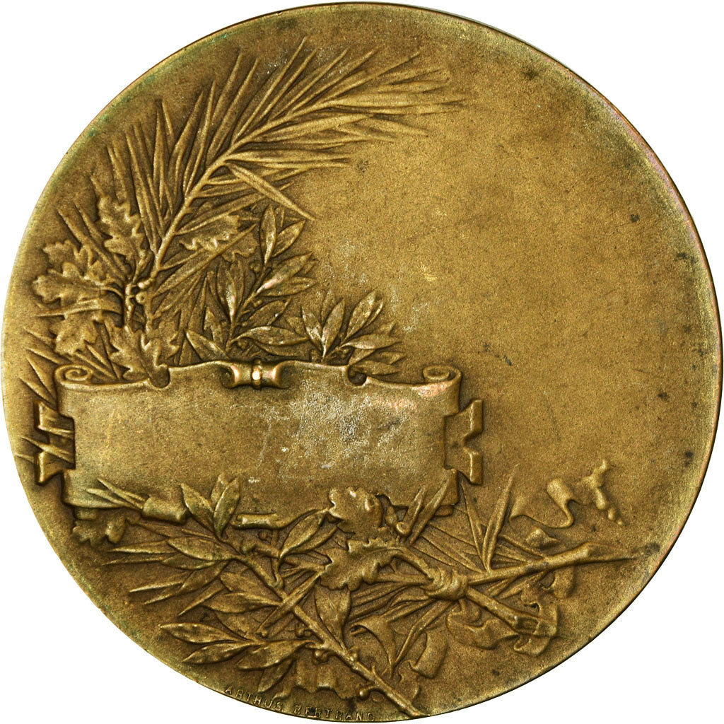Francja, Medal, Art Nouveau, Femme nue, Pillet, AU(50-53), Bronze