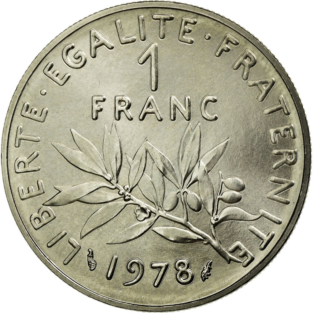 Coin, France, Semeuse, Franc, 1978, MS(65-70), Nickel, Gadoury:474