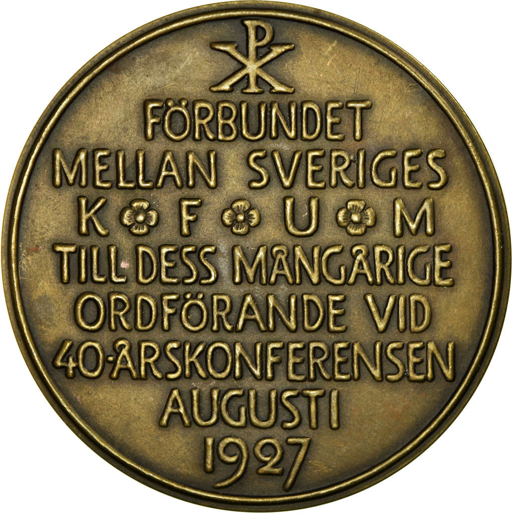 Sweden, Medal, Oscar Bernadotte Prins, 1927, Gösta Carell, MS(63), Bronze