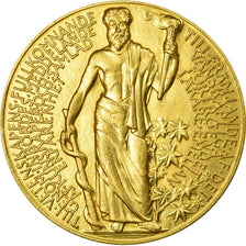 Suecia, medalla, Svenska Läkaresällskapet, 1958, EBC, Bronce dorado