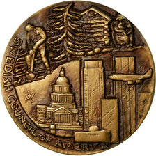 Suécia, Medal, Swedish Council of America, 1976, Wattenberg, MS(63), Bronze