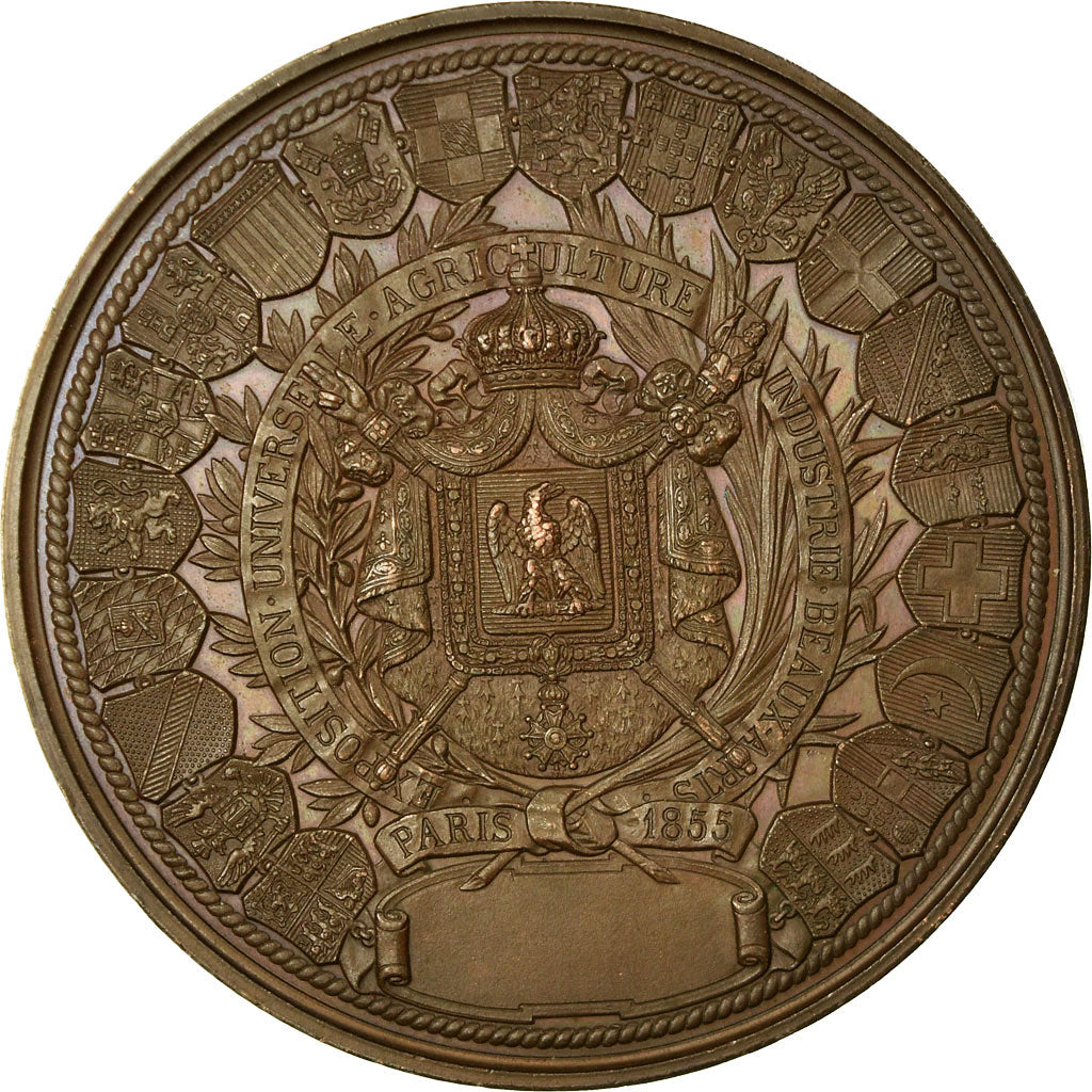 Francja, Medal, Napoleon III , Exposition Universelle Agriculture Industrie