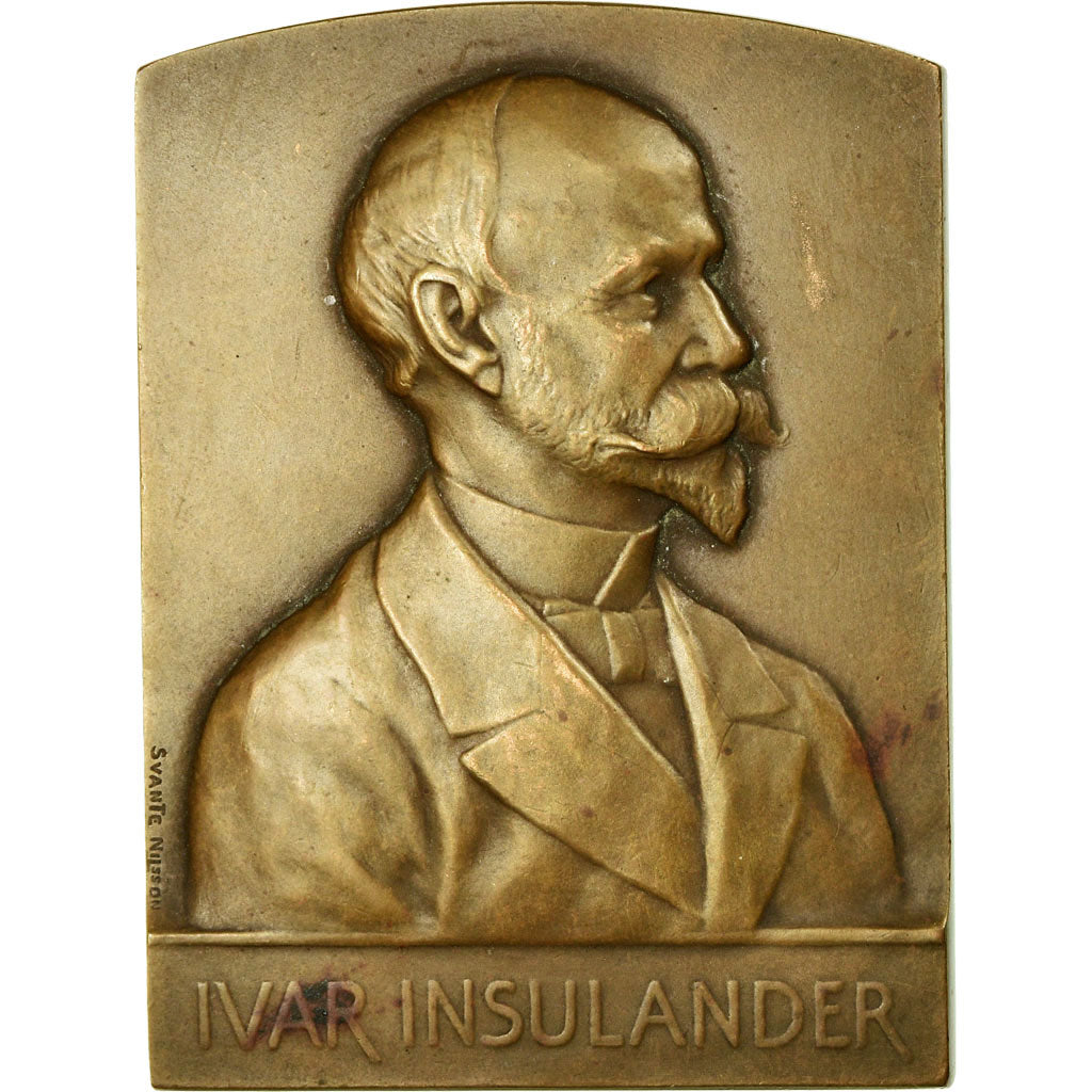 Suécia, Medal, Ivan Insulander, 1916, Nilsson, AU(55-58), Bronze