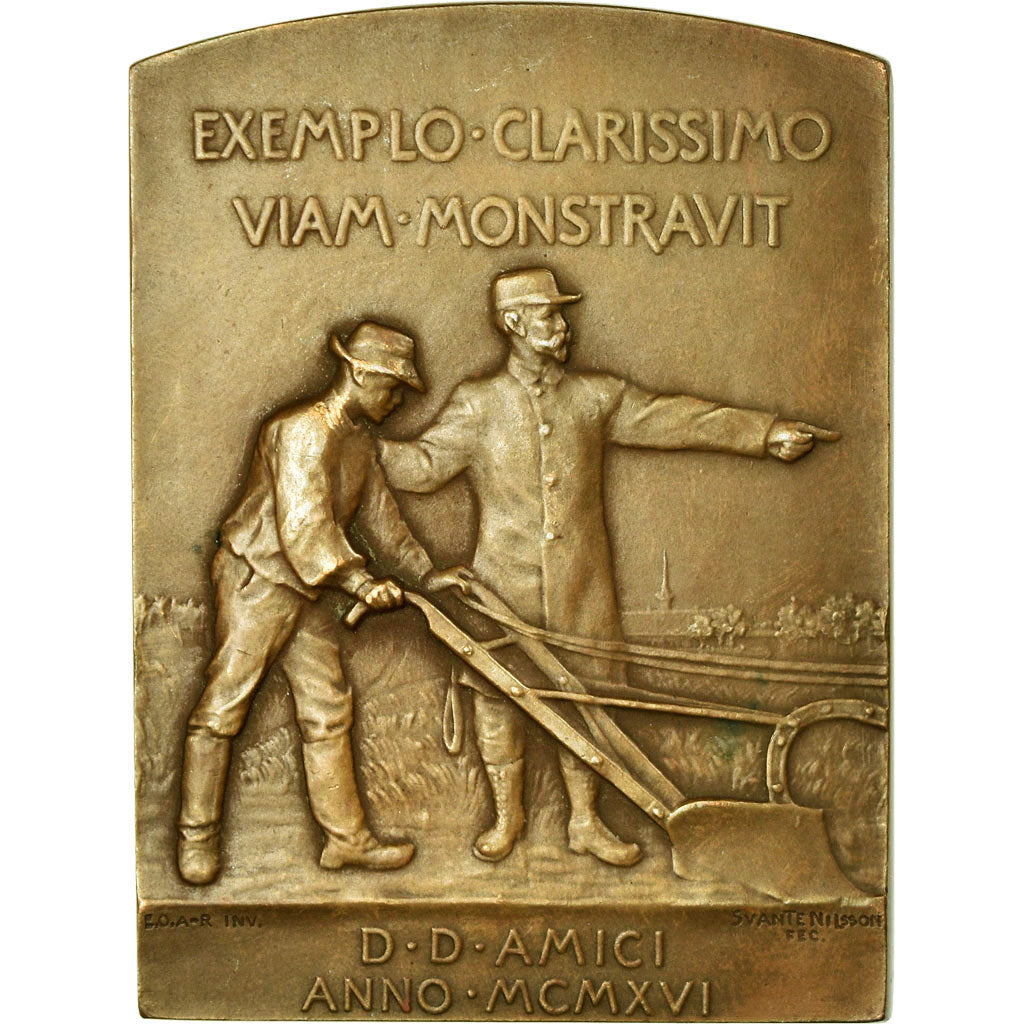 Suécia, Medal, Ivan Insulander, 1916, Nilsson, AU(55-58), Bronze