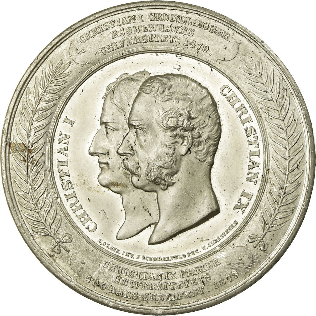 Denmark, Medal, Christian I-Christian IX, 1879, Olrik, AU(50-53), Tin