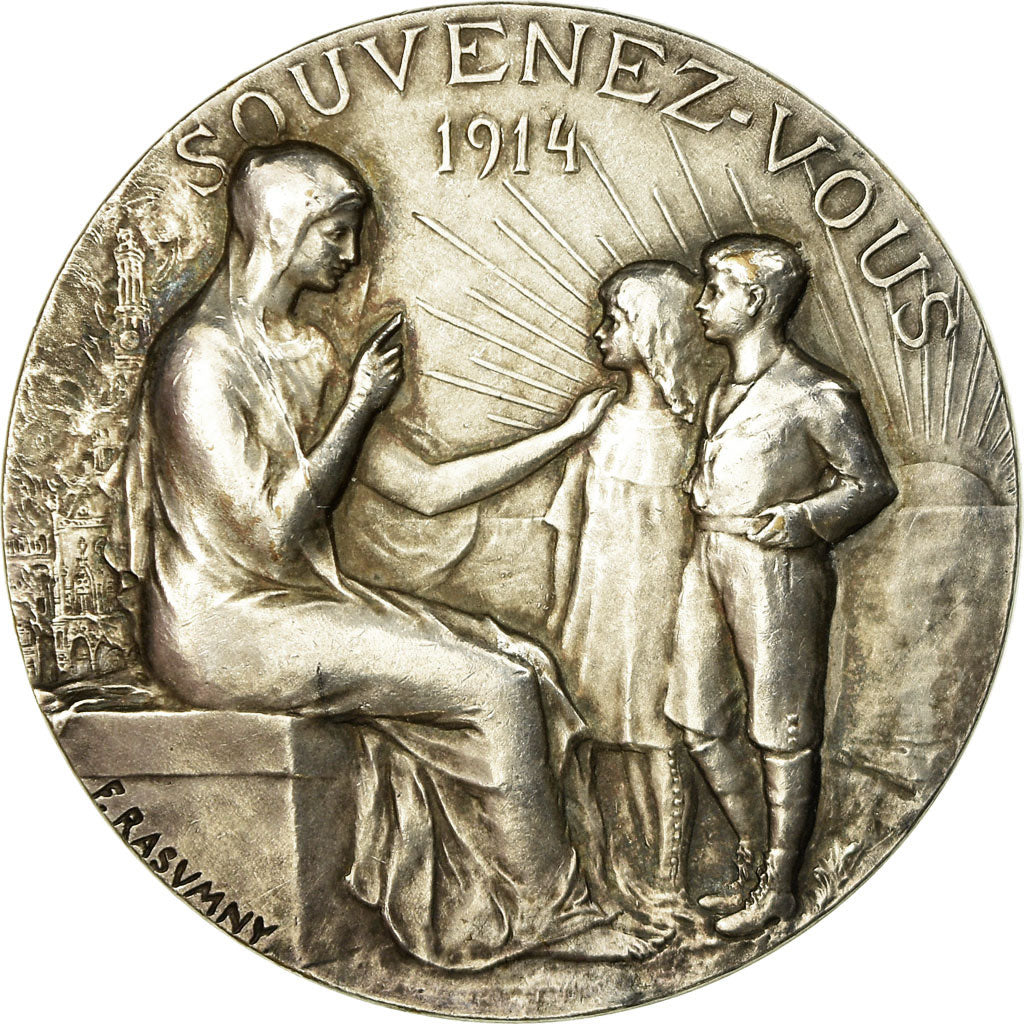 France, Medal, Première Guerre Mondiale, Souvenir, 1914, Rasumny, AU(55-58)