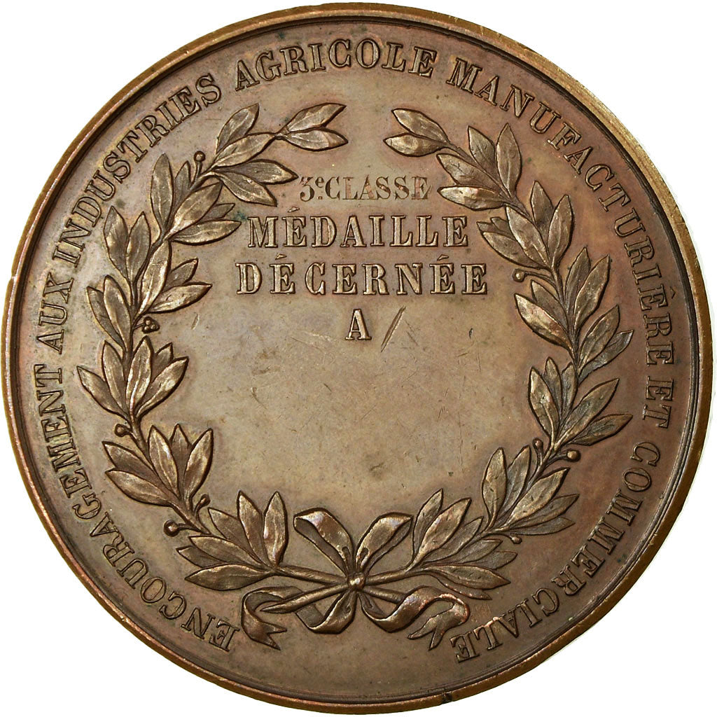 Francja, Medal, Académie Nationale Agricole Manufacturière, 1848, AU(55-58)