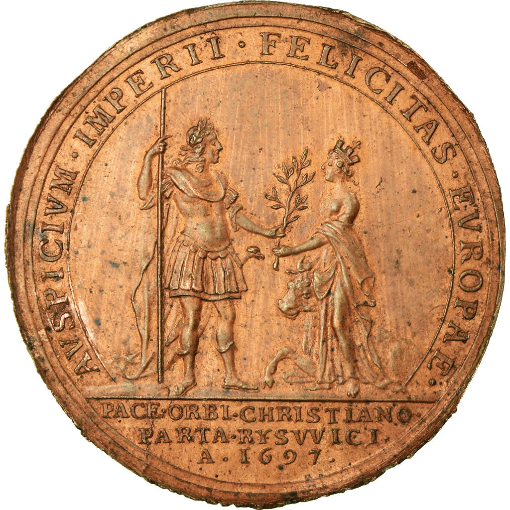 Suède, Médaille, Carl XII, l'Europe, 1697, Karlsteen, TTB+, Cuivre