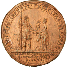 Suède, Médaille, Carl XII, l'Europe, 1697, Karlsteen, TTB+, Cuivre