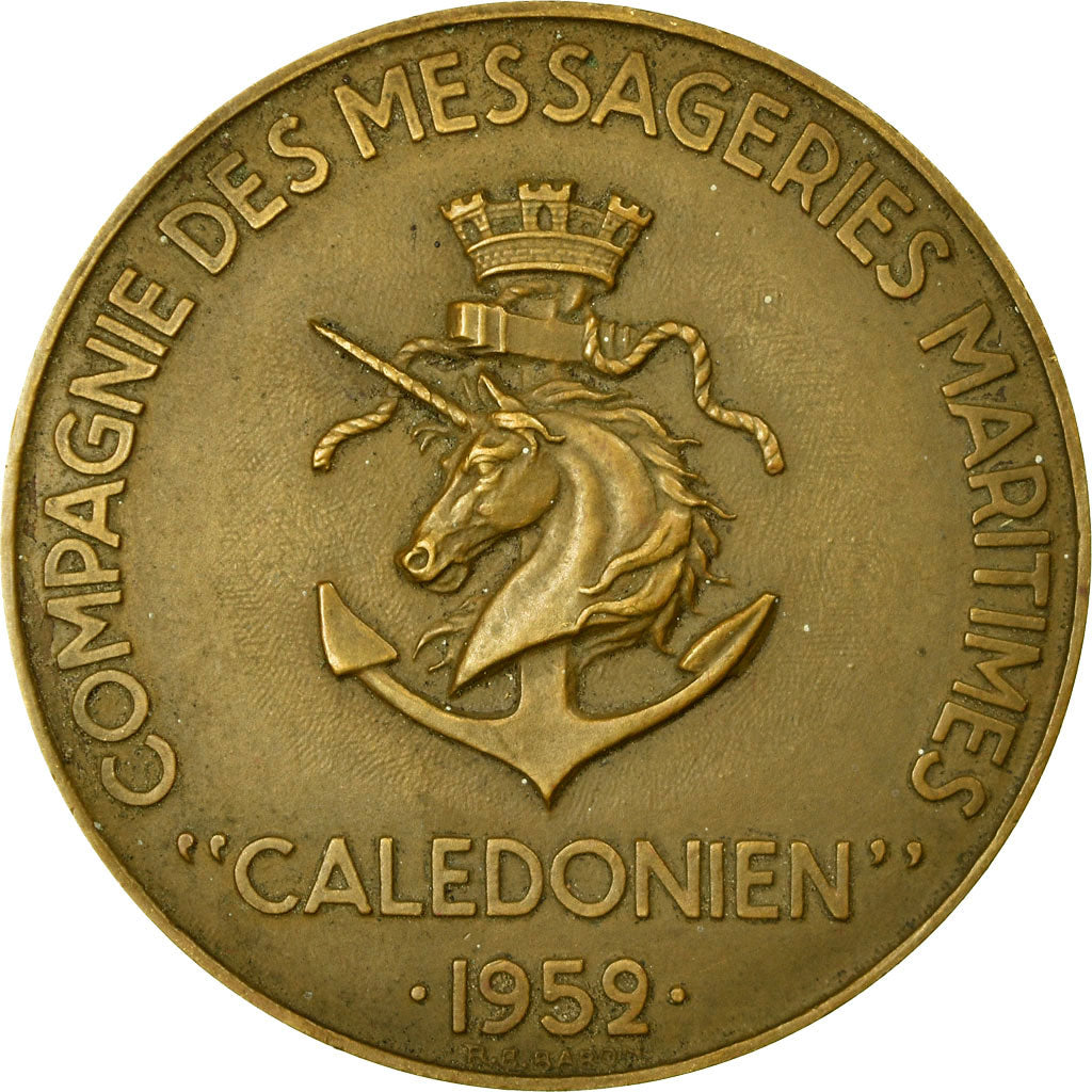 France, Medal, Compagnie des messageries maritimes Calédonien, 1952, Baron
