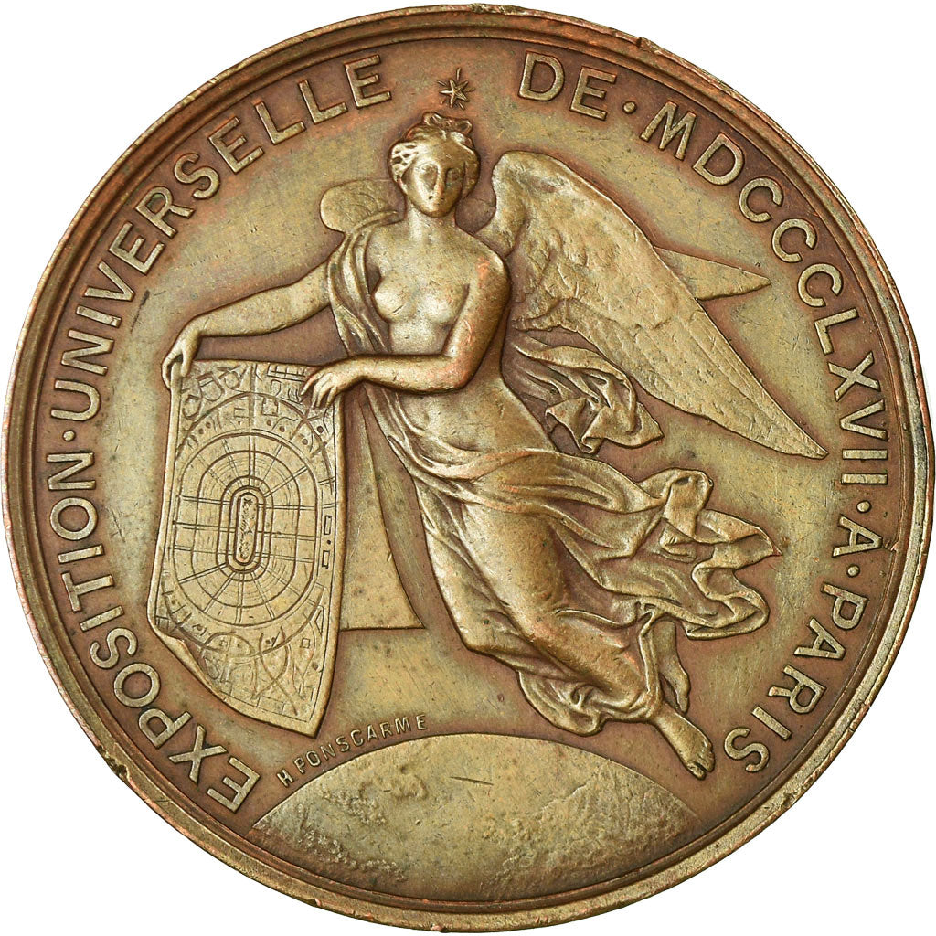 France, Médaille, Exposition universelle de Paris, 1867, Ponscarme, TTB+