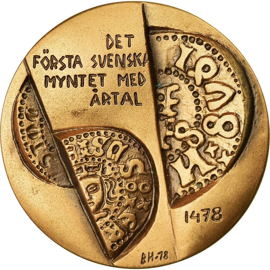Sweden, Medal, Det Första Svenska Myntet Med Artal, History, 1978, MS(65-70)